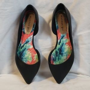 Madden Girl Black D'orsay Flats
